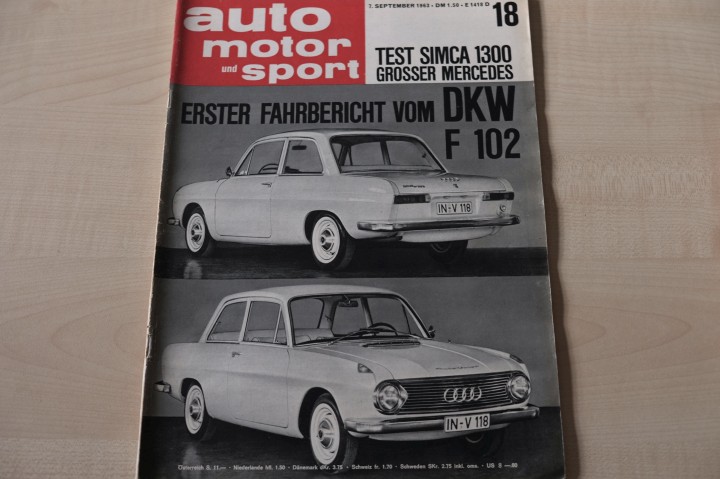 Deckblatt Auto Motor und Sport (18/1963)